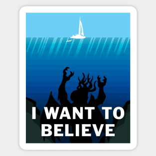 I Want to Believe (in Cthulhu) Sticker